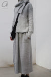 Daniel Andresen Knit Skirt Collection Handmade in Belgium DA-CARDINAL-HUI 1 Virgin wool Grey PDA7